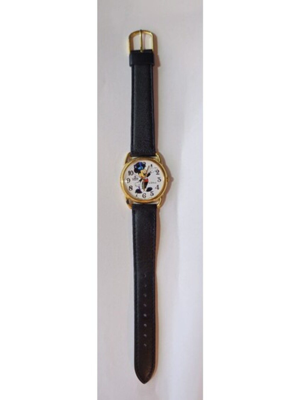 Disney Mickey Mouse Lorus Wristwatch with Black Leather Strap. New Battery. - Picture 4 of 4